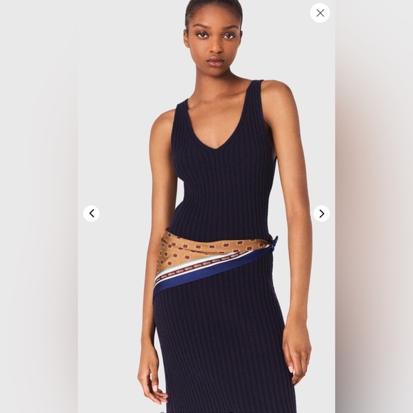 Maje 100% wool Knit maxi dress with removable sweater / Size 36 - Picture 4 of 15